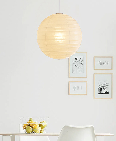 Noguchi 60D Ceiling Lamp by Akari Pendant Lamps Noguchi 60D Ceiling Lamp by Akari Pendant Lamps