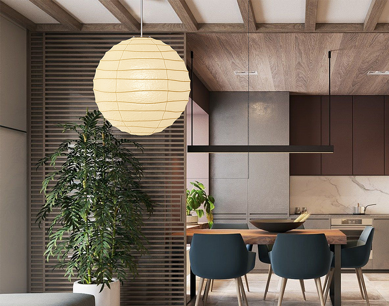 Noguchi 60D Ceiling Lamp by Akari Pendant Lamps Noguchi 60D Ceiling Lamp by Akari Pendant Lamps