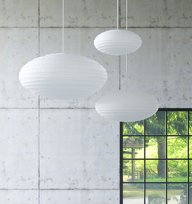 Noguchi 50EN/75EN/95EN Ceiling Lamp by Akari Pendant Lamps Noguchi 50EN/75EN/95EN Ceiling Lamp by Akari Pendant Lamps