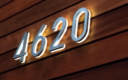 Modern 8&quot; Backlit Led House Numbers by Luxello LED Signage