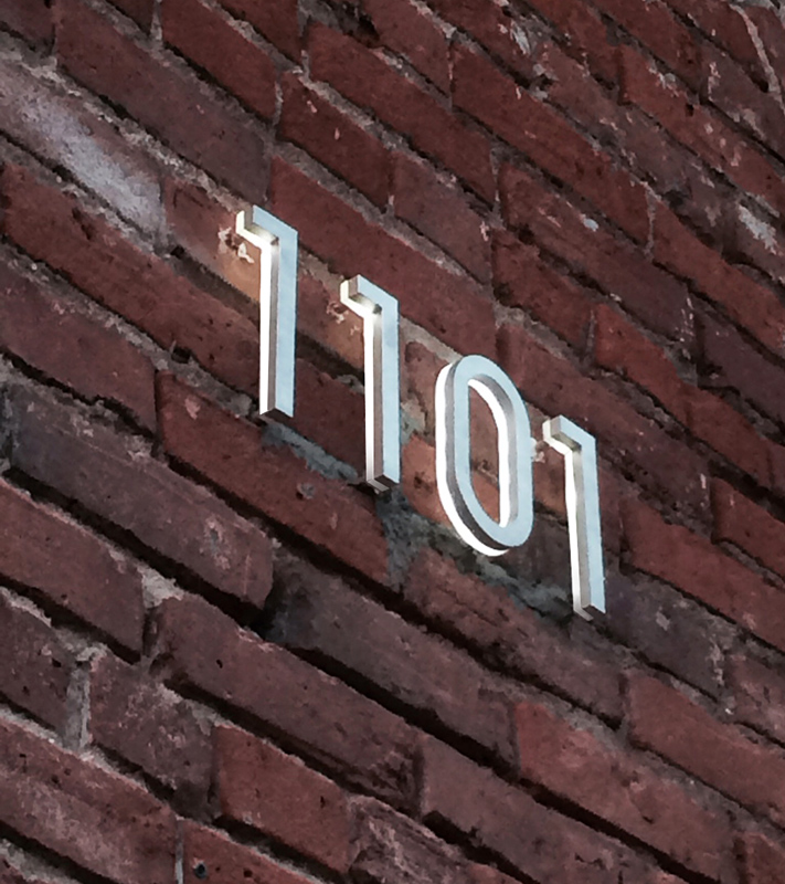 Modern 8&quot; Backlit Led House Numbers by Luxello LED Signage