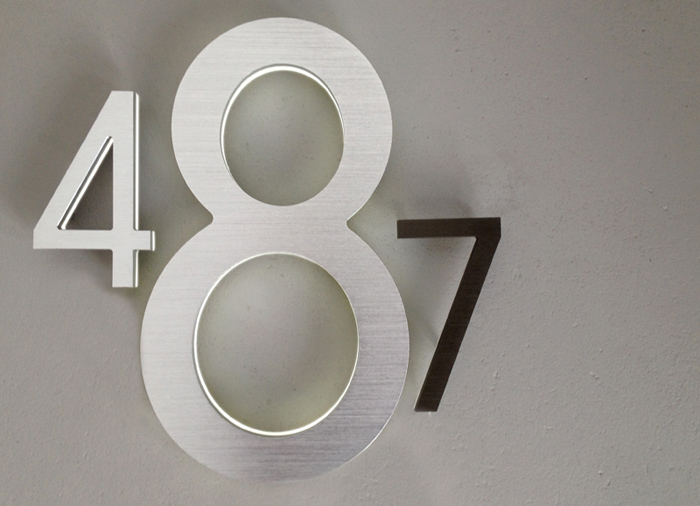 Modern 8&quot; Backlit Led House Numbers by Luxello LED Signage