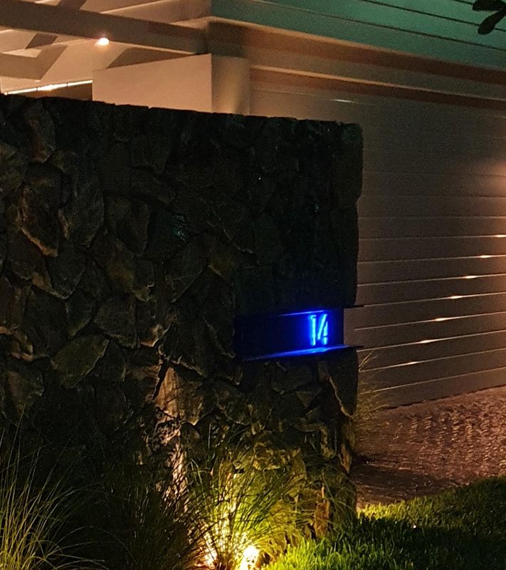 Modern 8&quot; Backlit Led House Numbers by Luxello LED Signage