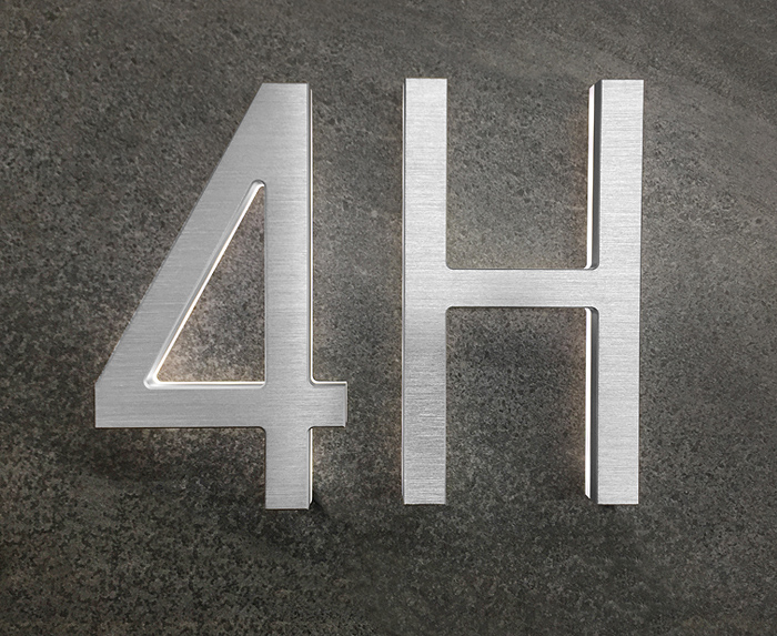 Modern Lighted Address Letters 8" by Luxello LED Signage Modern Lighted Address Letters 8" by Luxello LED Signage