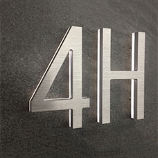 Modern Lighted Address Letters 8&quot; by Luxello LED Signage
