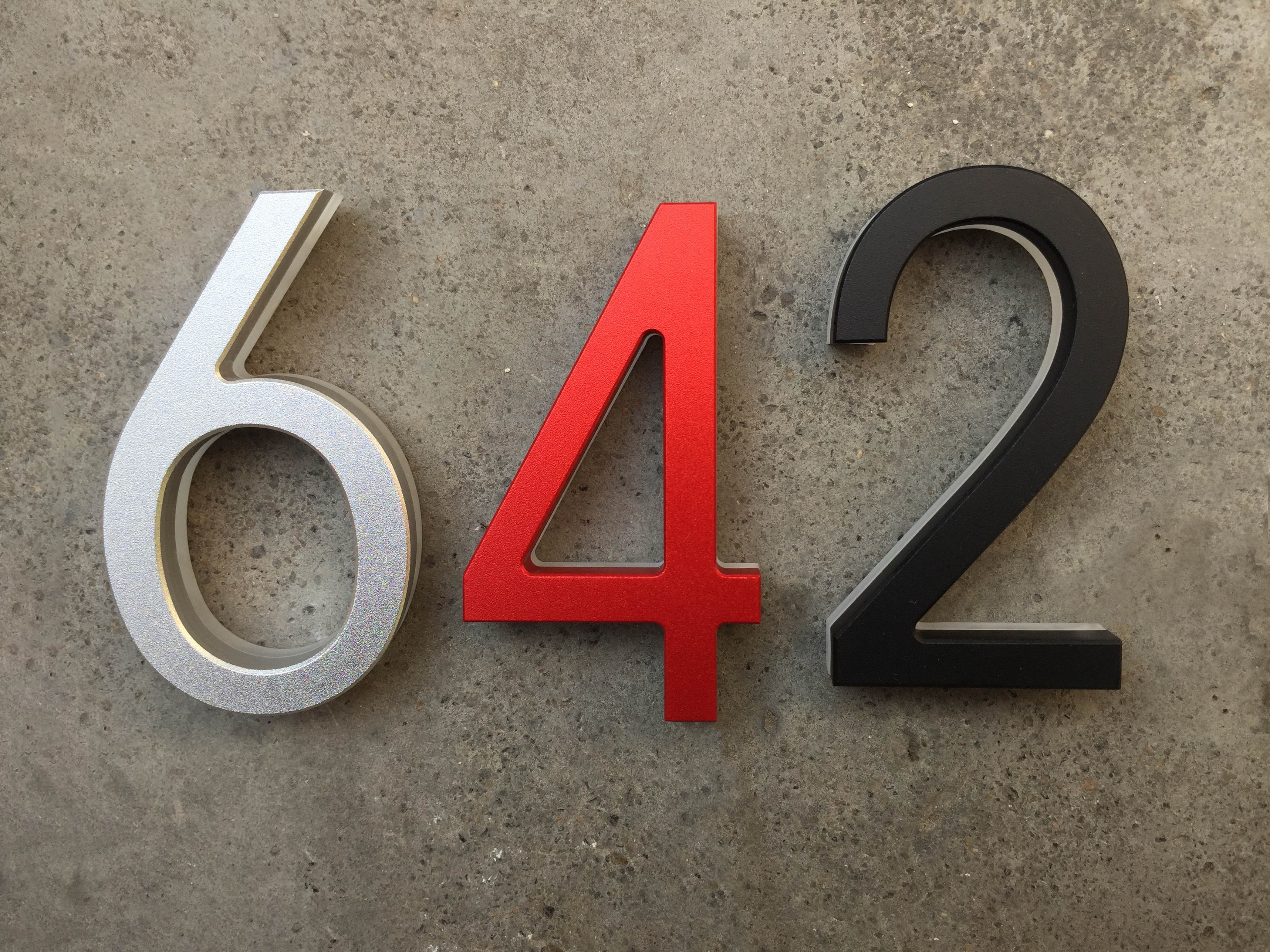 Modern Red 8&quot; Led House Numbers by Luxello LED Signage