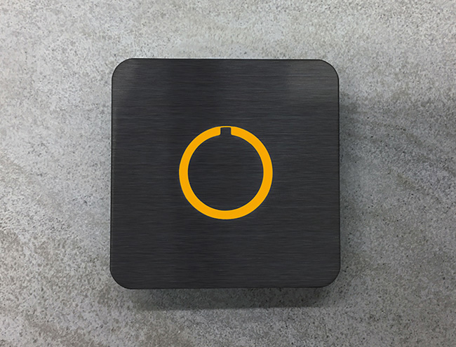 Square Modern Doorbell Button by Luxello Door Bells