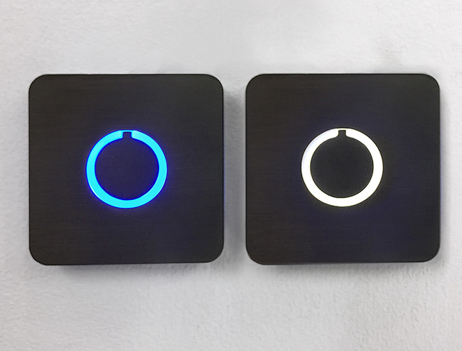 Square Modern Doorbell Button by Luxello Door Bells