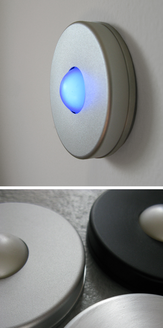 Satin Round Doorbell Button by Luxello 