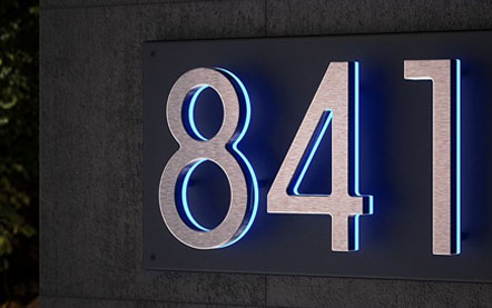 Panel Backplate For 8&quot; Numbers by Luxello LED Signage