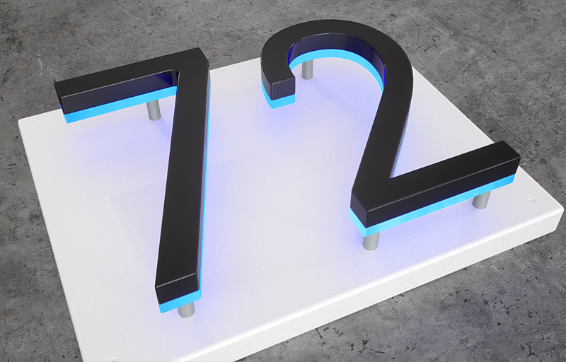 Panel Backplate For 10" Numbers by Luxello LED Signage