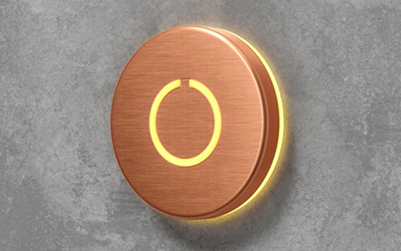 Round Cooper Touch Doorbell by Luxello Doorbell & Buttons