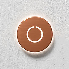 Round Cooper Touch Doorbell by Luxello Doorbell & Buttons