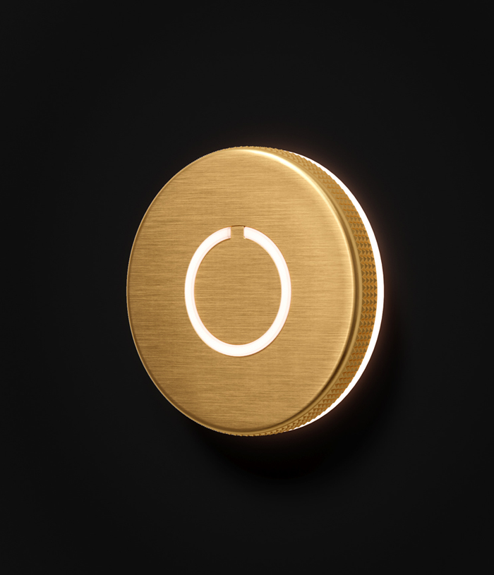 Round Touch Doorbell Brass by Luxello Door Bells