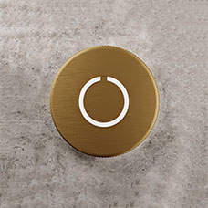 Round Touch Doorbell Brass by Luxello Door Bells