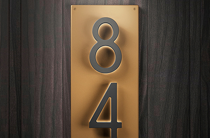 Vertical 8" Backplate Number Panel by Luxello LED Signage