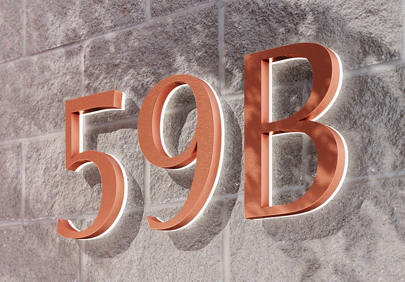 10" Backlit Classic House Letters &amp; Numbers by Luxello LED Signage