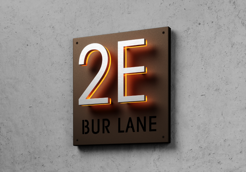 5&quot; Panel Plaque Sign For Address Sign by Luxello LED Signage