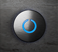 Black Touch Doorbell Round Button by Luxello Doorbell & Buttons