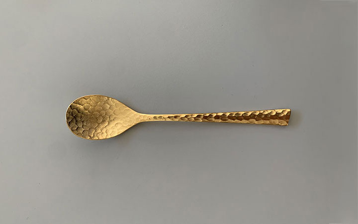 P Gold Tea Spoon by Wasabi Cutlery