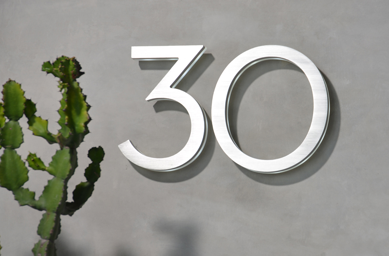 Modern Neutra House Numbers Led Backlit by Luxello LED Signage